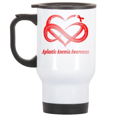 I Wear Red For Aplastic Anemia Awareness Warrior Cute Gift Stainless Steel Travel Mug