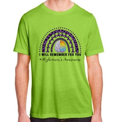 I Will Remember For You Rainbow Brain Alzheimer's Awareness Great Gift Adult ChromaSoft Performance T-Shirt