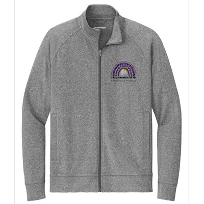 I Will Remember For You Rainbow Brain Alzheimer's Awareness Great Gift Stretch Full-Zip Cadet Jacket