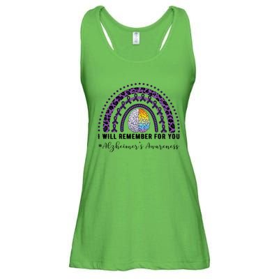 I Will Remember For You Rainbow Brain Alzheimer's Awareness Great Gift Ladies Essential Flowy Tank