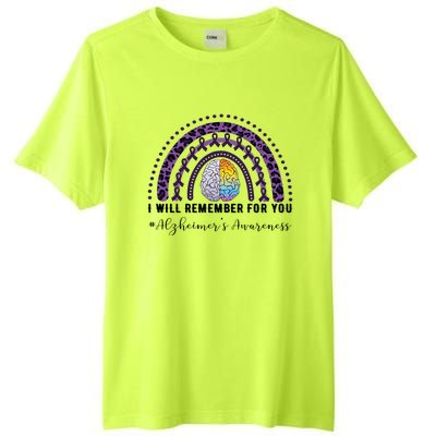 I Will Remember For You Rainbow Brain Alzheimer's Awareness Great Gift Tall Fusion ChromaSoft Performance T-Shirt