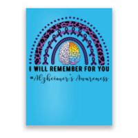 I Will Remember For You Rainbow Brain Alzheimer's Awareness Great Gift Poster