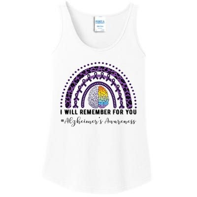 I Will Remember For You Rainbow Brain Alzheimer's Awareness Great Gift Ladies Essential Tank