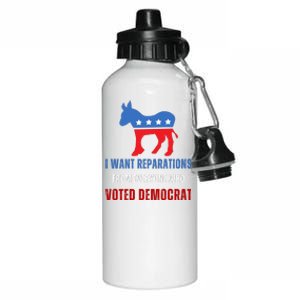 I Want Reparations From Everyone Who Voted Democrat Aluminum Water Bottle 