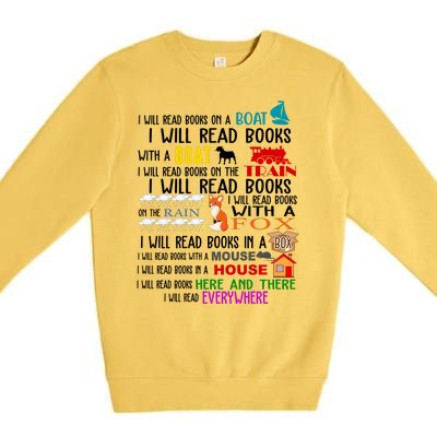 I Will Read Books Everywhere Premium Crewneck Sweatshirt