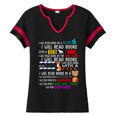 I Will Read Books Everywhere Ladies Halftime Notch Neck Tee