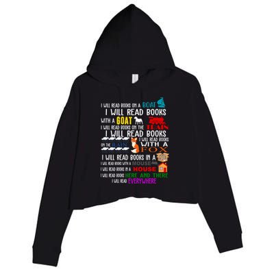 I Will Read Books Everywhere Crop Fleece Hoodie