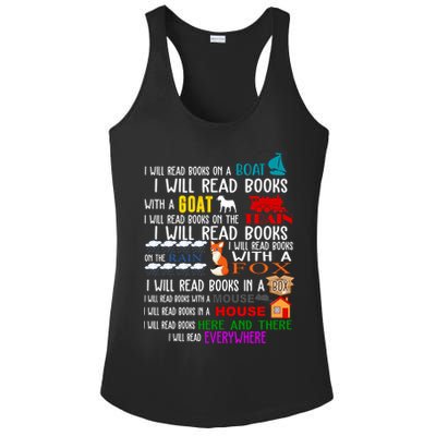 I Will Read Books Everywhere Ladies PosiCharge Competitor Racerback Tank