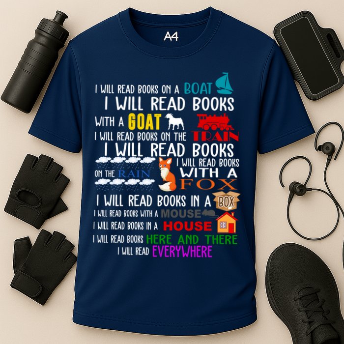 I Will Read Books Everywhere Performance Shirt