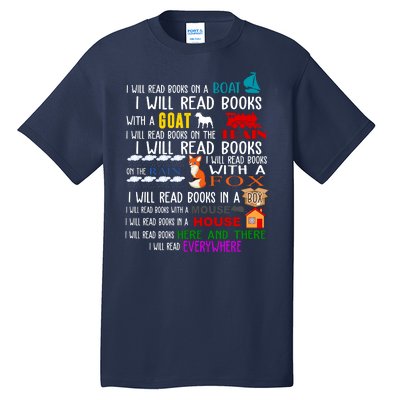 I Will Read Books Everywhere Tall T-Shirt