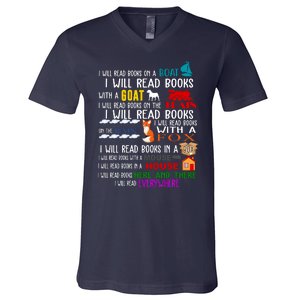 I Will Read Books Everywhere V-Neck T-Shirt