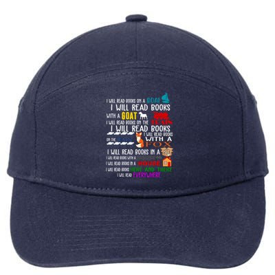 I Will Read Books Everywhere 7-Panel Snapback Hat