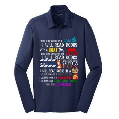 I Will Read Books Everywhere Silk Touch Performance Long Sleeve Polo