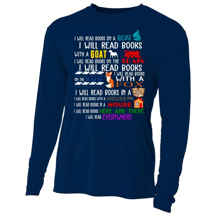 I Will Read Books Everywhere Cooling Performance Long Sleeve Crew