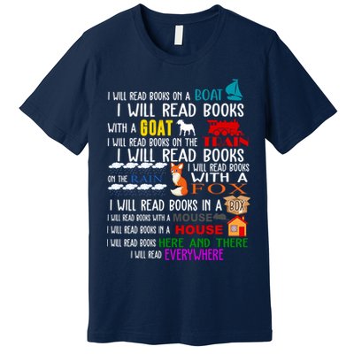 I Will Read Books Everywhere Premium T-Shirt
