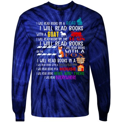 I Will Read Books Everywhere Tie-Dye Long Sleeve Shirt