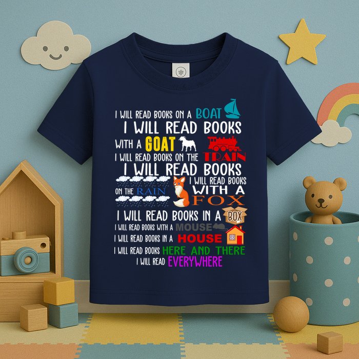 I Will Read Books Everywhere Toddler T-Shirt