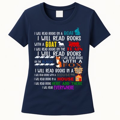 I Will Read Books Everywhere Womens T-Shirt