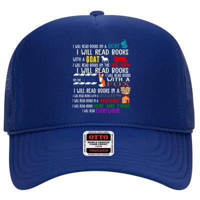 I Will Read Books Everywhere High Crown Mesh Back Trucker Hat