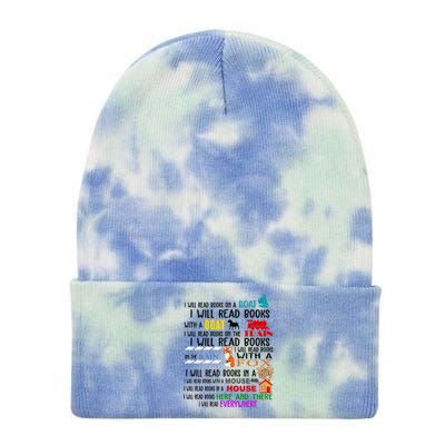 I Will Read Books Everywhere Tie Dye 12in Knit Beanie