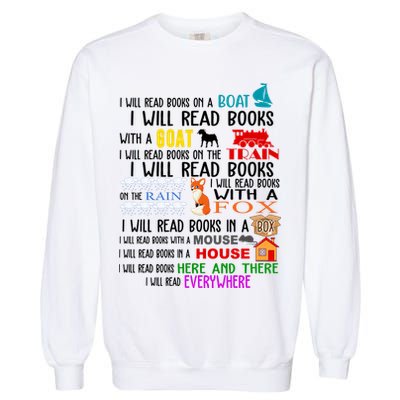 I Will Read Books Everywhere Garment-Dyed Sweatshirt