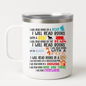 I Will Read Books Everywhere 12 oz Stainless Steel Tumbler Cup