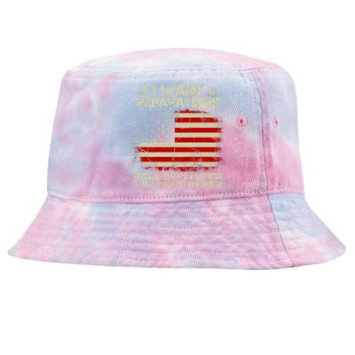 I Want Reparations From Every Moron That Voted Biden ON BACK Tank Top Tie-Dyed Bucket Hat