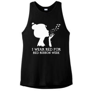 I Wear Red For Red Ribbon Week Awareness American Ladies PosiCharge Tri-Blend Wicking Tank