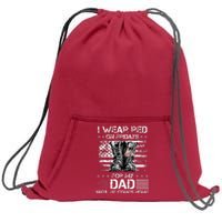 I Wear Red On Friday For My Dad Combat Boots Veteran Day Sweatshirt Cinch Pack Bag