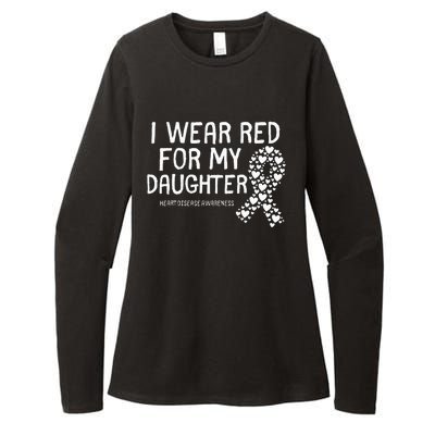 I Wear Red For My Daughter CHD Congenital Heart Disease Womens CVC Long Sleeve Shirt