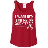 I Wear Red For My Daughter CHD Congenital Heart Disease Ladies Essential Tank