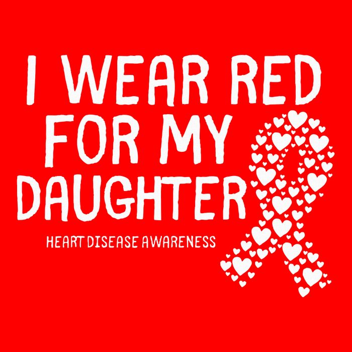 I Wear Red For My Daughter CHD Congenital Heart Disease 16 in Basic Backpack