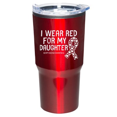 I Wear Red For My Daughter CHD Congenital Heart Disease Tumbler
