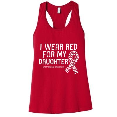 I Wear Red For My Daughter CHD Congenital Heart Disease Womens Tank Top