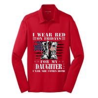 I Wear Red On Fridays For My Daughter Until She Comes Home Silk Touch Performance Long Sleeve Polo