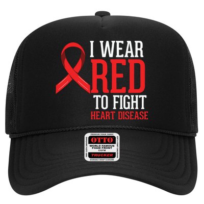 I Wear Red For Heart Disease Awareness Trucker Hat