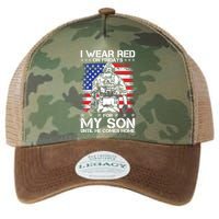 I Wear Red On Fridays For My Son Until He Comes Home Red White And Blue Legacy Tie Dye Trucker Hat