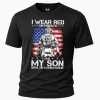 I Wear Red On Fridays For My Son Until He Comes Home Red White And Blue Cooling Performance Crew T-Shirt