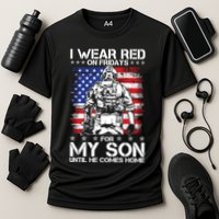 I Wear Red On Fridays For My Son Until He Comes Home Red White And Blue Cooling Performance Crew T-Shirt