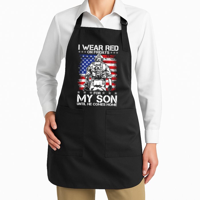 I Wear Red On Fridays For My Son Until He Comes Home Red White And Blue Apron