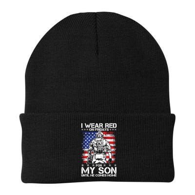 I Wear Red On Fridays For My Son Until He Comes Home Red White And Blue Beanie