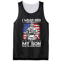 I Wear Red On Fridays For My Son Until He Comes Home Red White And Blue Mesh Reversible Basketball Jersey Tank