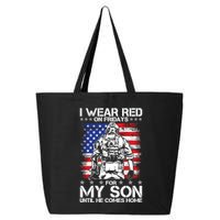I Wear Red On Fridays For My Son Until He Comes Home Red White And Blue 25L Jumbo Tote