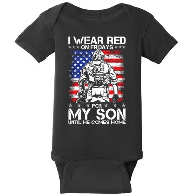 I Wear Red On Fridays For My Son Until He Comes Home Red White And Blue Baby Bodysuit