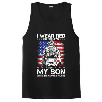 I Wear Red On Fridays For My Son Until He Comes Home Red White And Blue PosiCharge Competitor Tank