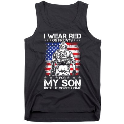 I Wear Red On Fridays For My Son Until He Comes Home Red White And Blue Tank Top