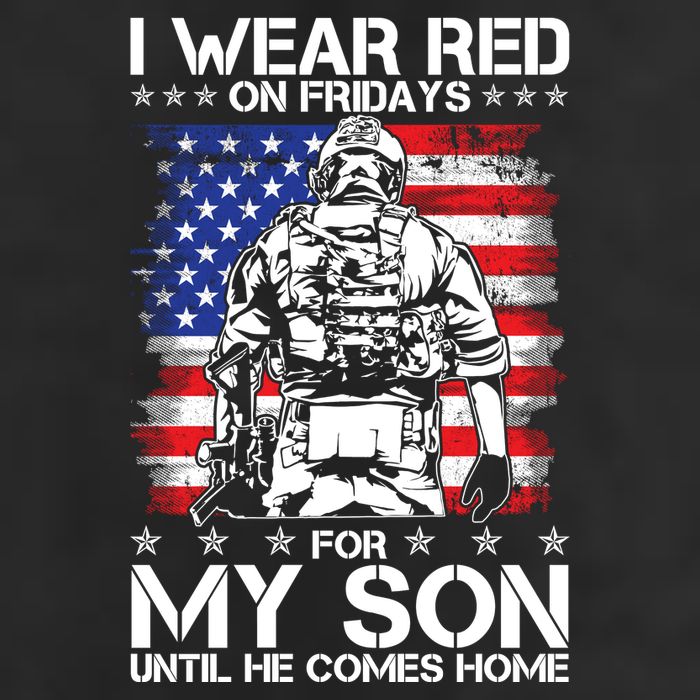 I Wear Red On Fridays For My Son Until He Comes Home Red White And Blue Microfiber Hand Towel