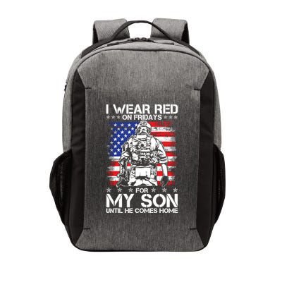 I Wear Red On Fridays For My Son Until He Comes Home Red White And Blue Vector Backpack