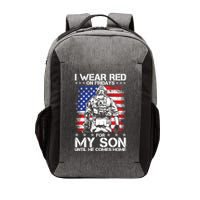 I Wear Red On Fridays For My Son Until He Comes Home Red White And Blue Vector Backpack