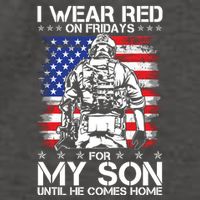 I Wear Red On Fridays For My Son Until He Comes Home Red White And Blue Vector Backpack